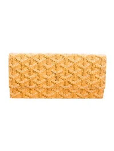 Pre-owned Goyard 2017 Ine Wallet In Yellow