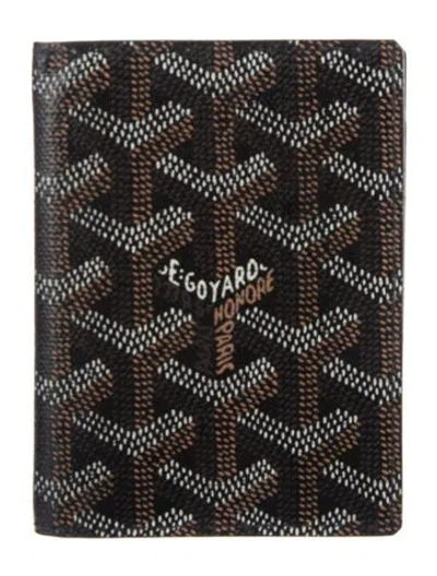 Pre-owned Goyard 2017 Saint Marc Bifold Wallet In Black