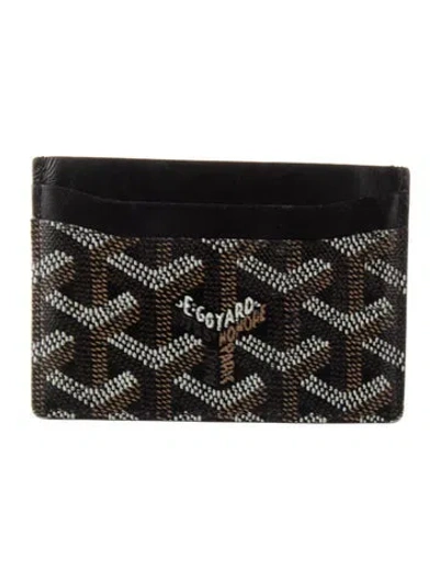 Pre-owned Goyard 2017 Saint Sulpice Card Holder In Black