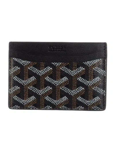 Pre-owned Goyard 2017 Saint Sulpice Card Holder In Black