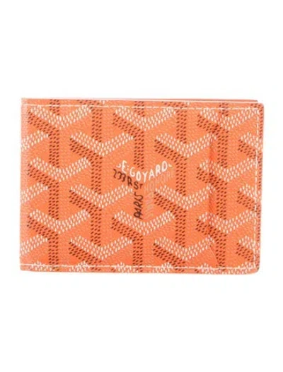 Pre-owned Goyard 2017 Victoire Bi-fold Bifold Wallet In Orange