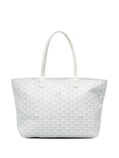 Pre-owned Goyard 2018 Ine Artois Pm Tote Bag In 白色