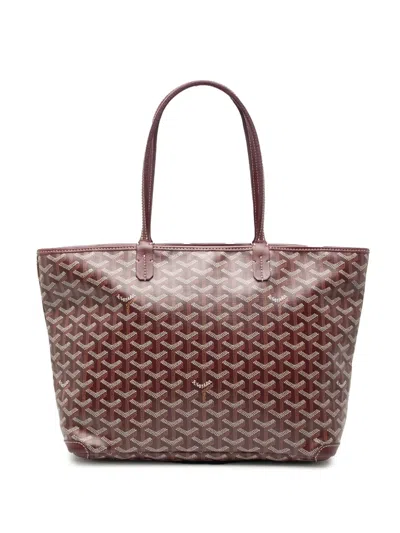 Pre-owned Goyard 2018 Ine Artois Pm Tote Bag In Red
