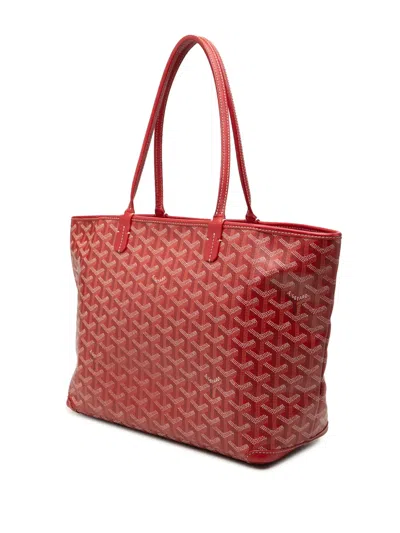 Pre-owned Goyard 2018 Ine Artois Pm Tote Bag In Red