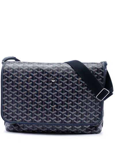 Pre-owned Goyard 2018 Ine Capetien Mm Messenger Bag Crossbody Bag In Blue