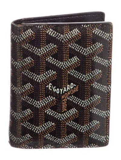 Pre-owned Goyard 2018 Ine Card Holder In Black