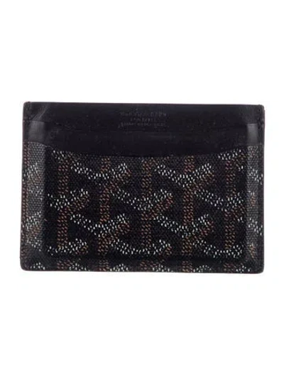 Pre-owned Goyard 2018 Ine Card Holder In Black