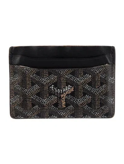 Pre-owned Goyard 2018 Ine Card Holder In Black