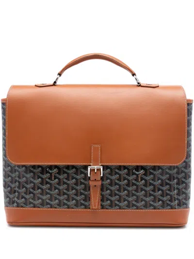 Pre-owned Goyard 2018 Ine Citadin Briefcase Business Bag In Brown