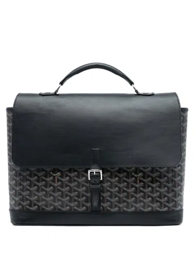 Pre-owned Goyard 2018 Ine Citadin Pm Business Bag In Black
