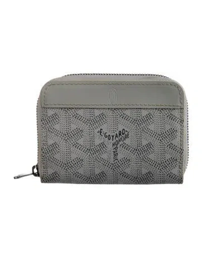 Pre-owned Goyard 2018 Ine Compact Wallet In White