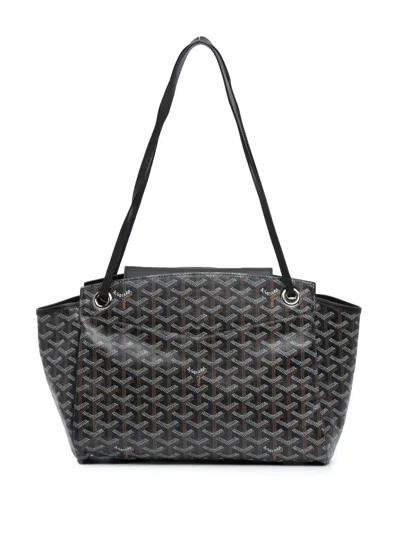 Pre-owned Goyard 2018 Ine Rouette Pm Shoulder Bag In Black