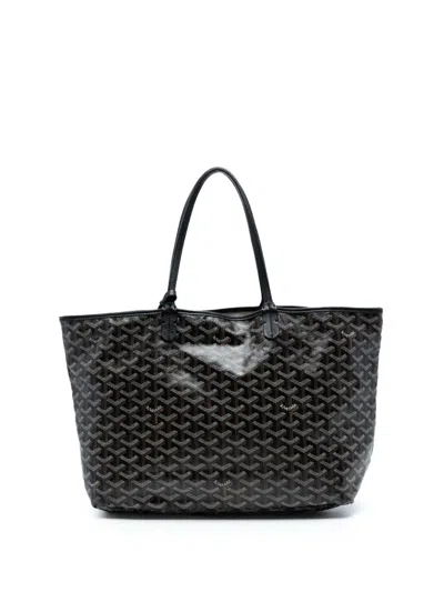 Pre-owned Goyard 2018 Ine Saint Louis Gm Tote Bag In Black