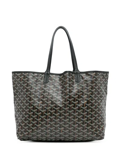 Pre-owned Goyard 2018 Ine Saint Louis Pm Tote Bag In Black