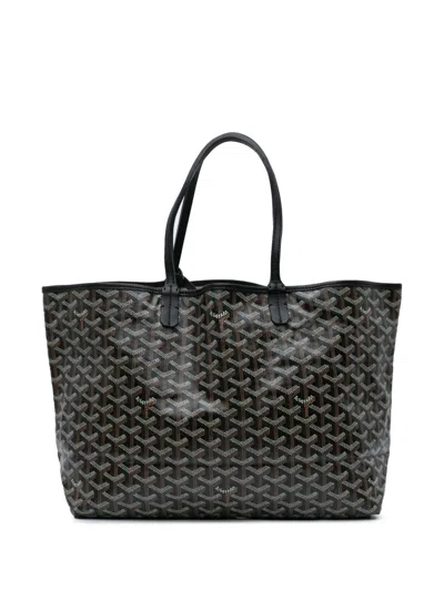 Pre-owned Goyard 2018 Ine Saint Louis Pm Tote Bag In Black
