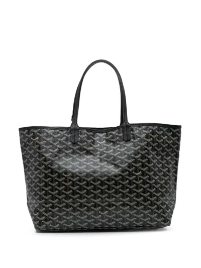 Pre-owned Goyard 2018 Ine Saint Louis Pm Tote Bag In Black