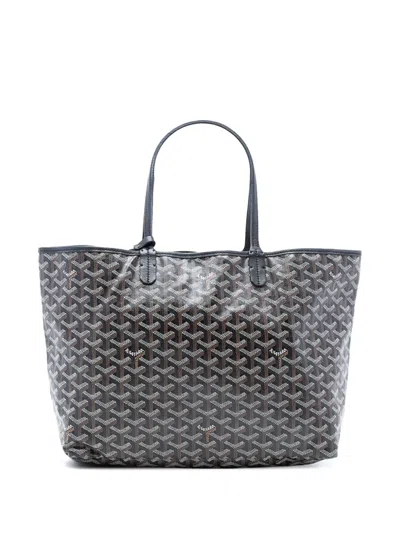 Pre-owned Goyard 2018 Ine Saint Louis Pm Tote Bag In Black