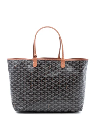 Pre-owned Goyard 2018 Ine Saint Louis Pm Tote Bag In Black