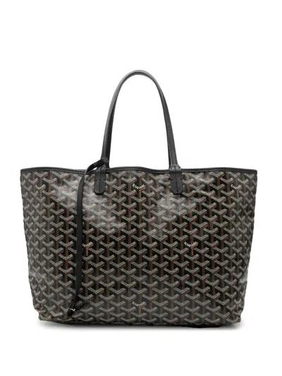 Pre-owned Goyard 2018 Ine Saint Louis Pm Tote Bag In Black