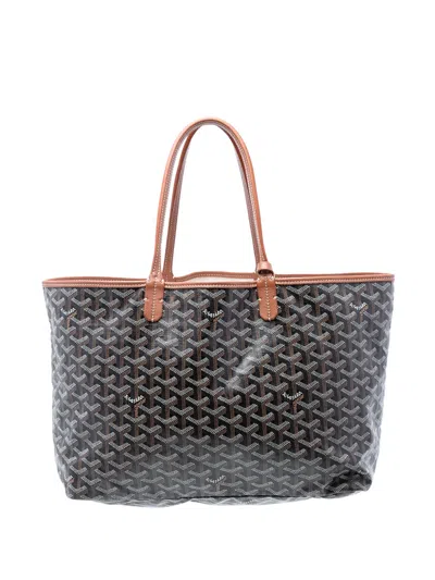 Pre-owned Goyard 2018 Ine Saint Louis Pm Tote Bag In Black