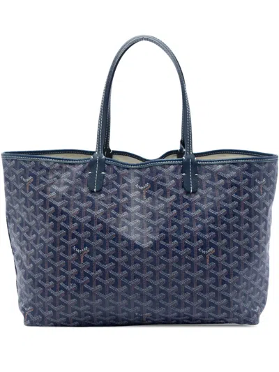 Pre-owned Goyard 2018 Ine Saint Louis Pm Tote Bag In Blue