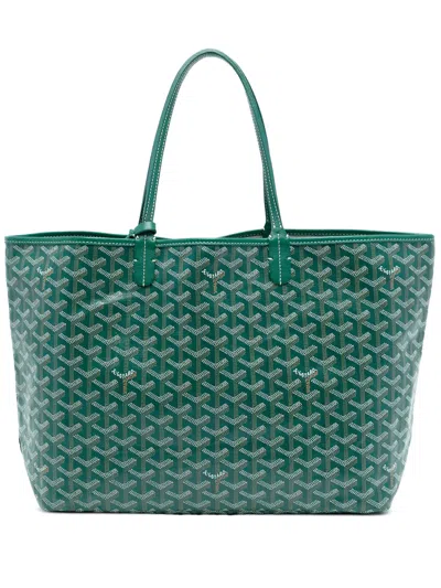 Pre-owned Goyard 2018 Ine Saint Louis Pm Tote Bag In Green