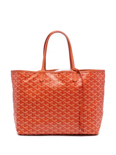 Pre-owned Goyard 2018 Ine Saint Louis Pm Tote Bag In Orange