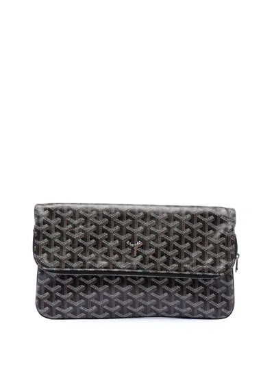Pre-owned Goyard 2018 Ine Sainte Marie Mm Clutch Bag In Black