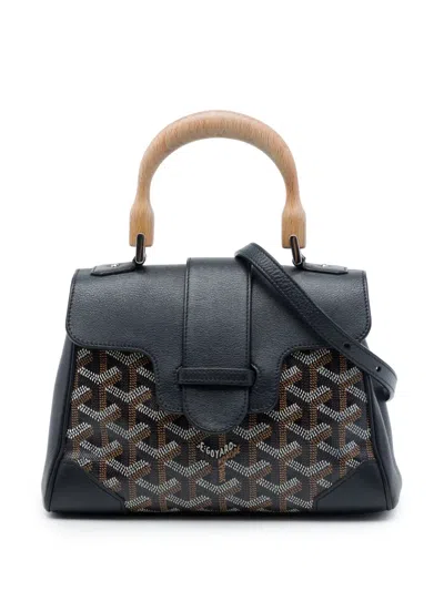 Pre-owned Goyard 2018 Mini Ine Saigon Souple Satchel In Black