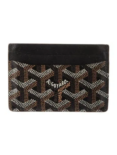 Pre-owned Goyard 2018 Saint Sulpice Card Holder In Black