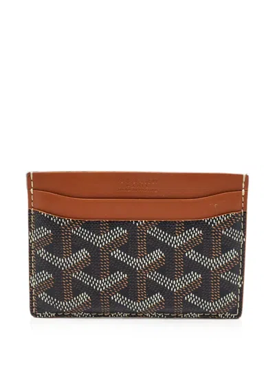 Pre-owned Goyard 2018 Saint Sulpice Ine Card Holder In Black