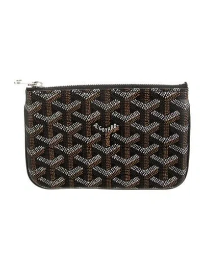 Pre-owned Goyard 2018 Senat Pouch In Black