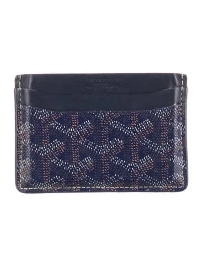 Pre-owned Goyard 2018 Sulpice Card Holder Card Holder In Blue