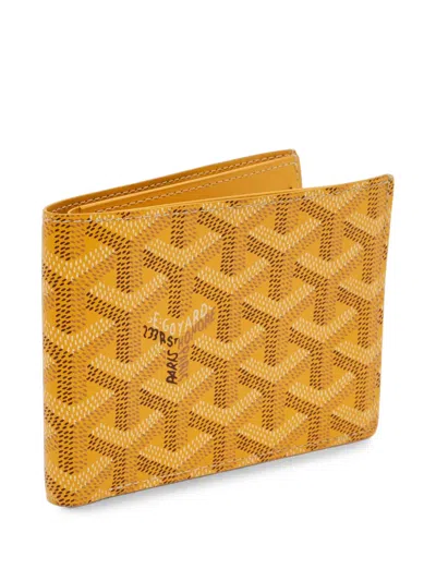 Pre-owned Goyard 2018 Victoire Ine Bifold Wallet In Yellow