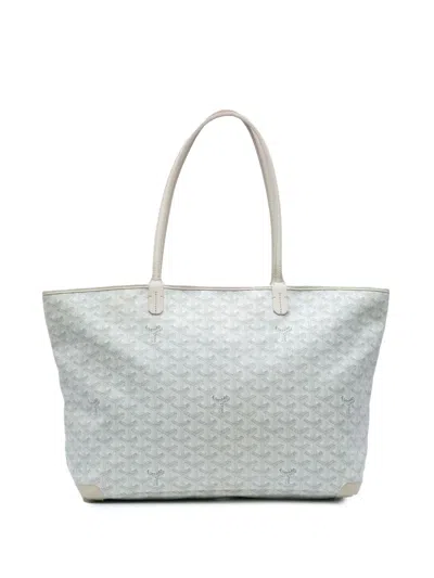 Pre-owned Goyard 2019 Ine Artois Pm Tote Bag In White