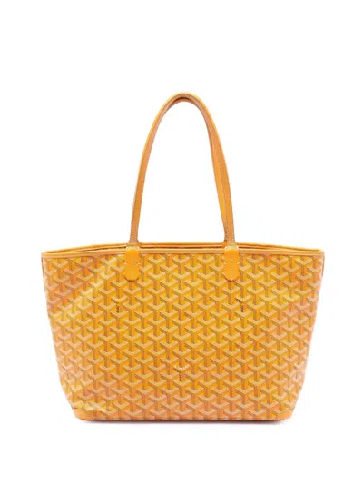 Pre-owned Goyard 2019 Ine Artois Pm Tote Bag In Yellow