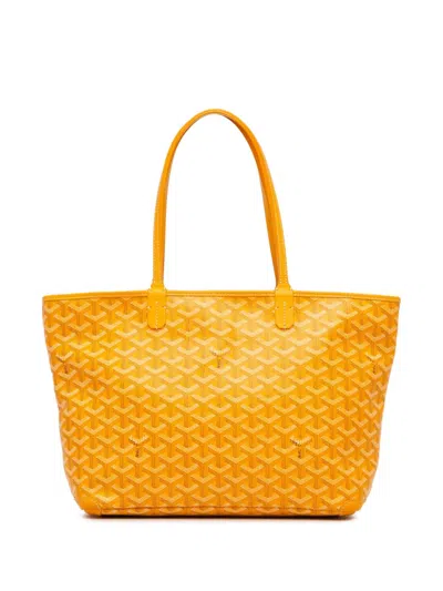 Pre-owned Goyard 2019 Ine Artois Pm Tote Bag In Yellow