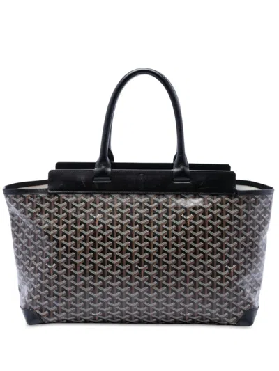 Pre-owned Goyard 2019 Ine Bellechasse Mm Tote Bag In Black