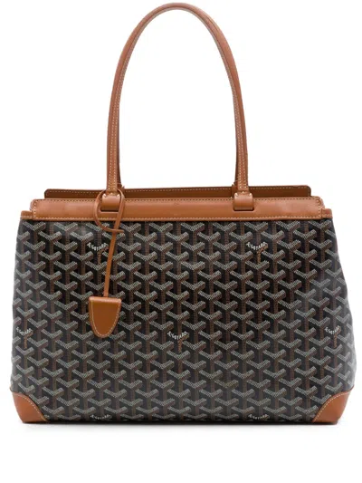 Pre-owned Goyard 2019 Ine Bellechasse Pm Tote Bag In Black