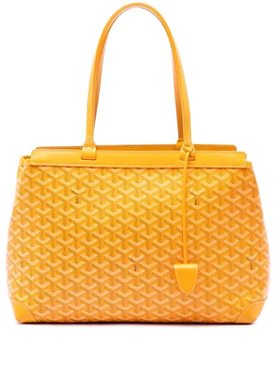 Pre-owned Goyard 2019 Ine Bellechasse Pm Tote Bag In Yellow
