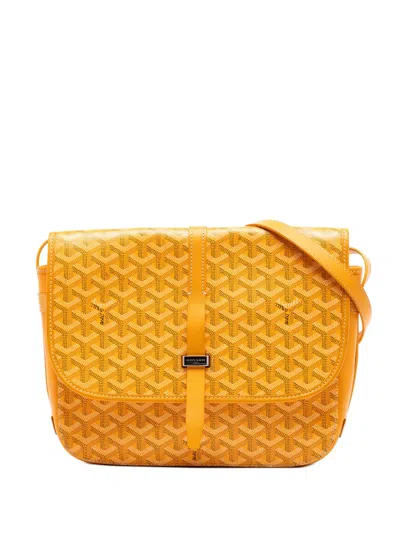 Pre-owned Goyard 2019 Ine Belvedere Ii Mm Crossbody Bag In Yellow
