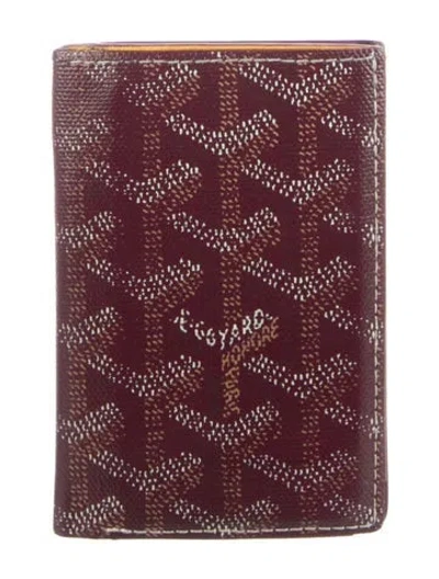 Pre-owned Goyard 2019 Ine Card Holder In Burgundy