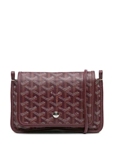 Pre-owned Goyard 2019 Ine Plumet Pocket Wallet Crossbody Bag In Purple