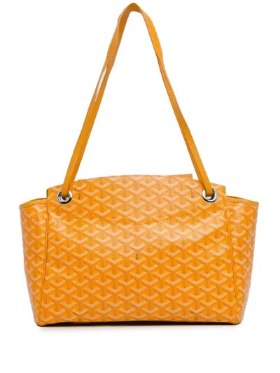 Pre-owned Goyard 2019 Ine Rouette Souple Pm Shoulder Bag In Yellow