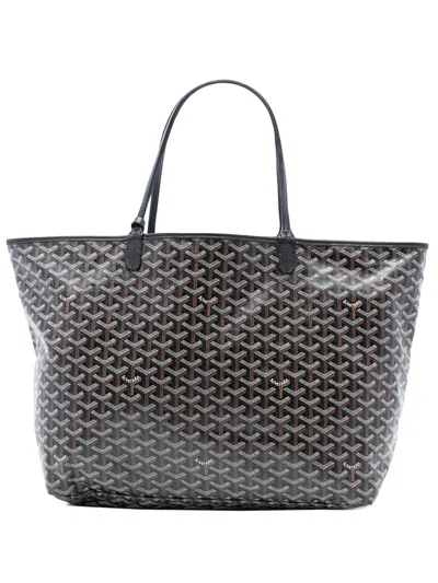 Pre-owned Goyard 2019 Ine Saint Louis Gm Tote Bag In Black