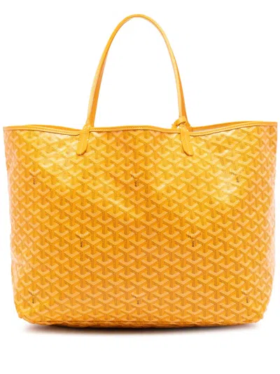 Pre-owned Goyard 2019 Ine Saint Louis Gm Tote Bag In Yellow