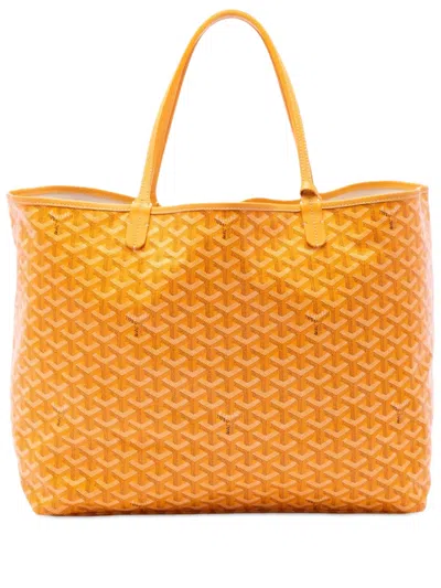 Pre-owned Goyard 2019 Ine Saint Louis Gm Tote Bag In Yellow