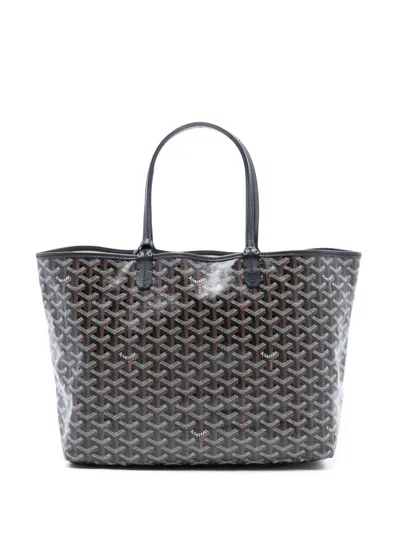 Pre-owned Goyard 2019 Ine Saint Louis Pm Tote Bag In Black