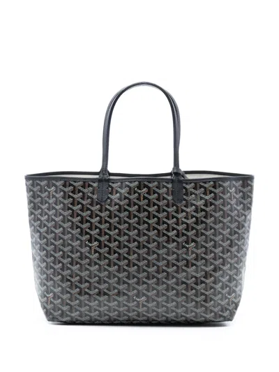Pre-owned Goyard 2019 Ine Saint Louis Pm Tote Bag In Black