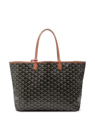Pre-owned Goyard 2019 Ine Saint Louis Pm Tote Bag In Black